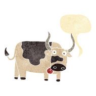 cartoon bull with speech bubble N6