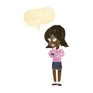 cartoon angry woman with speech bubble N3