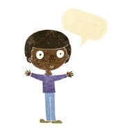 cartoon surprised man with speech bubble N14