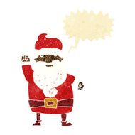 cartoon angry santa claus with speech bubble N3
