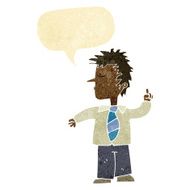 cartoon man making his point with speech bubble