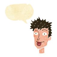 cartoon man sticking out tongue with speech bubble N6