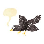 cartoon bird with speech bubble N44