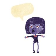 cartoon vampire girl with speech bubble N34