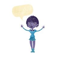 cartoon vampire girl with speech bubble N35