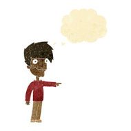 cartoon happy man pointing with speech bubble N9