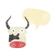 cartoon cow with speech bubble N8