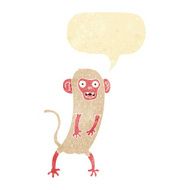 cartoon crazy monkey with speech bubble N2