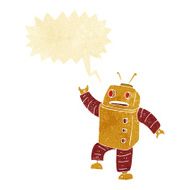 cartoon robot with speech bubble N16