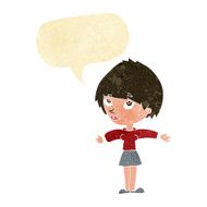 cartoon woman with open arms speech bubble N12