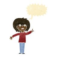 cartoon woman asking question with speech bubble N4