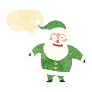 cartoon shocked santa claus with speech bubble N2