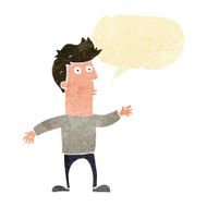 cartoon surprised man with speech bubble N15