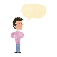 cartoon man ignoring with speech bubble N2