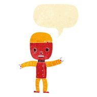 cartoon robot with speech bubble N17