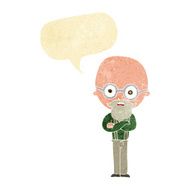 cartoon annoyed old man with speech bubble N12