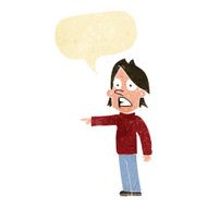 cartoon surprised man with speech bubble N18