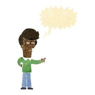 cartoon man pointing with speech bubble N15