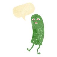 cartoon funny ghost with speech bubble N3