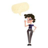 cartoon woman ignoring with speech bubble N3