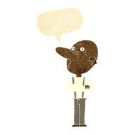 cartoon old man with folded arms speech bubble