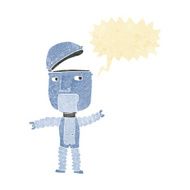 cartoon robot with speech bubble N18