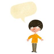 cartoon surprised man with speech bubble N20