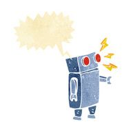 cartoon robot with speech bubble N19