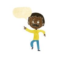 cartoon man with mustache pointing speech bubble N5