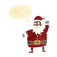 cartoon santa claus with speech bubble N31