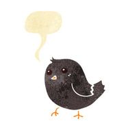 cartoon bird with speech bubble N50