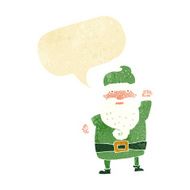 cartoon angry santa claus with speech bubble N4