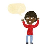 cartoon happy boy laughing with speech bubble N3