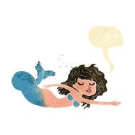 cartoon mermaid with speech bubble N11