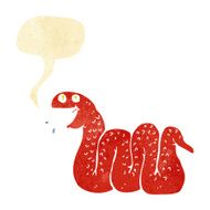 cartoon snake with speech bubble N11