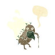 cartoon old potato with speech bubble