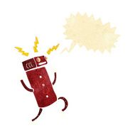 cartoon robot with speech bubble N20