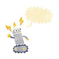 cartoon robot with speech bubble N21