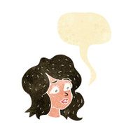 cartoon woman looking concerned with speech bubble N2
