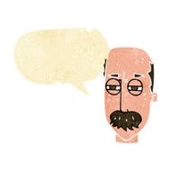 cartoon annoyed old man with speech bubble N13