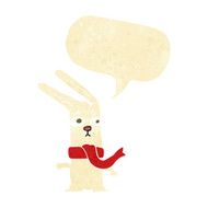 cartoon rabbit with speech bubble N17