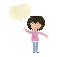 cartoon woman asking question with speech bubble N5