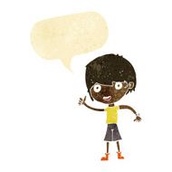 cartoon boy with positive attitude speech bubble N2