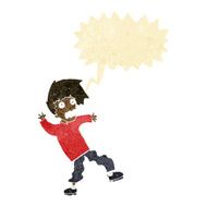cartoon terrified man with speech bubble N34