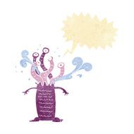 cartoon monster with speech bubble N7