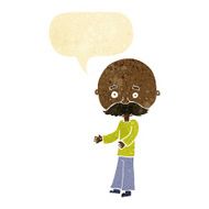 cartoon man with mustache speech bubble N11