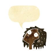 cartoon staring woman with speech bubble N6