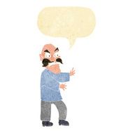 cartoon angry old man with speech bubble N19