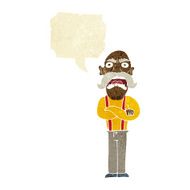 cartoon shocked old man with speech bubble N4