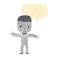 cartoon robot with speech bubble N22